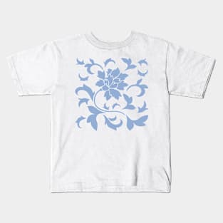 Oriental Flower – Serenity Blue Kids T-Shirt